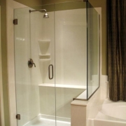 L SHOWERDOOR FRAMELESS BRUSHED NICKLE HARDWARE